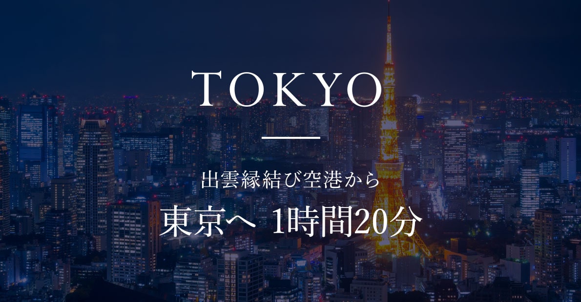 出雲縁結び空港から 東京へ 1時間20分